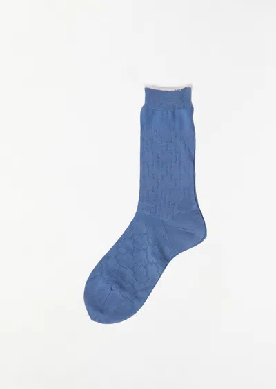 Antipast Mono-color Flower Socks In Blue