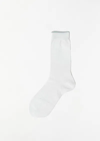 Antipast Mono-color Flower Socks In White