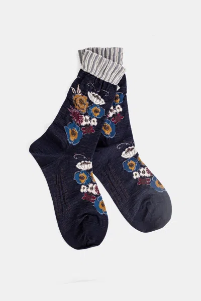 ANTIPAST ANTIPAST MULTICOLOR FLORAL SOCKS
