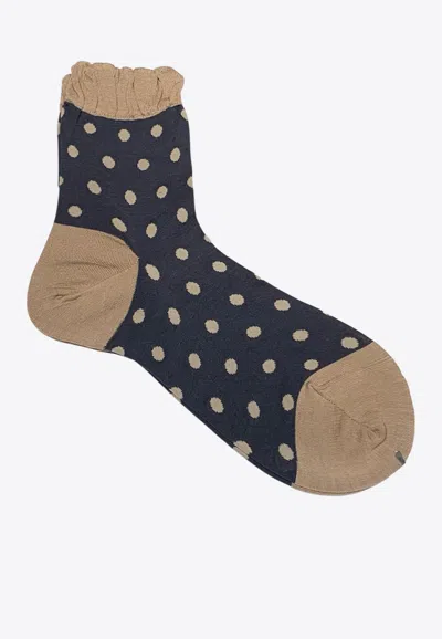 Antipast Pois Polka-dot Socks In Navy