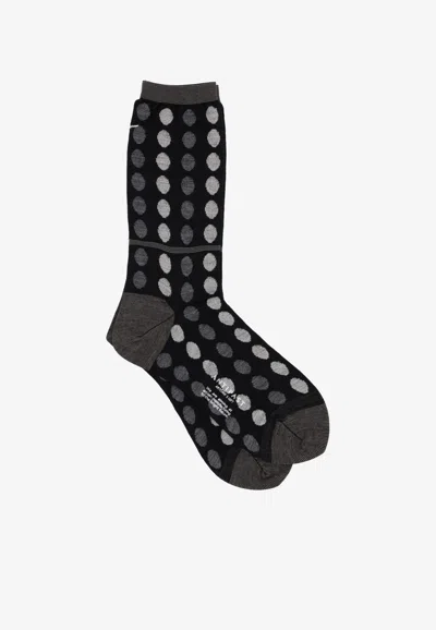 Antipast Polka-dot Pattern Socks In Black