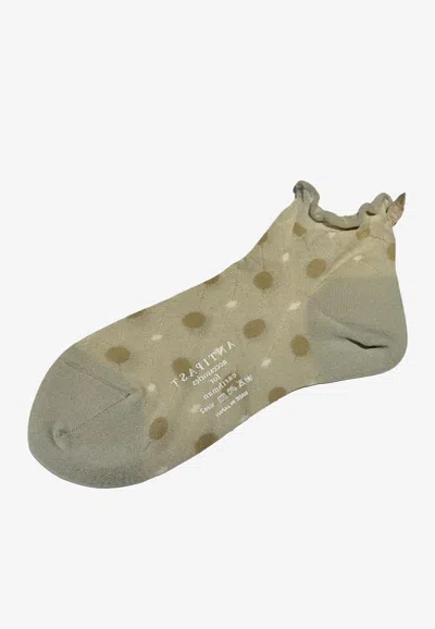 Antipast Polka Dot Socks In Beige