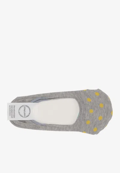 Antipast Polka-dots No Show Socks In Gray
