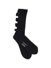 Antipast Pompom-detail Knitted Socks In Black