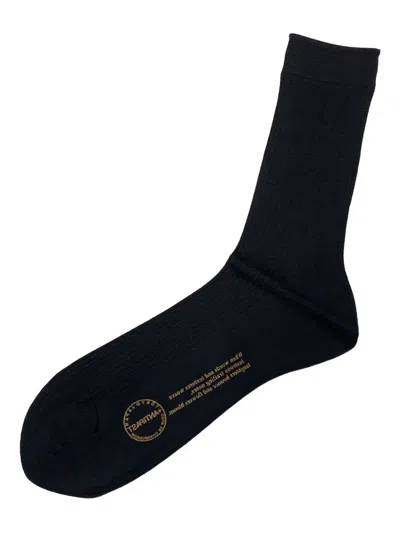 Antipast Ribbed Cotton Socks In Black