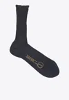 Antipast Ribbed Lurex Socks In Gray