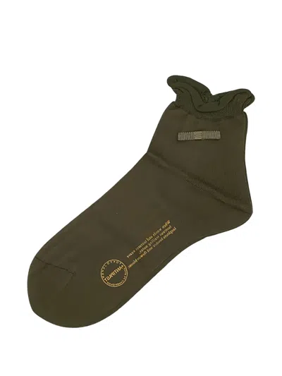 Antipast Ruffle-detail Socks In Green