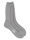 Antipast Ruffled Patterned Socks In Gray