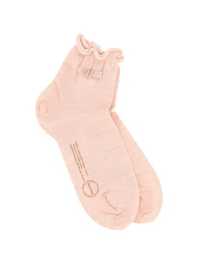 Antipast Ruffled Socks In Pink