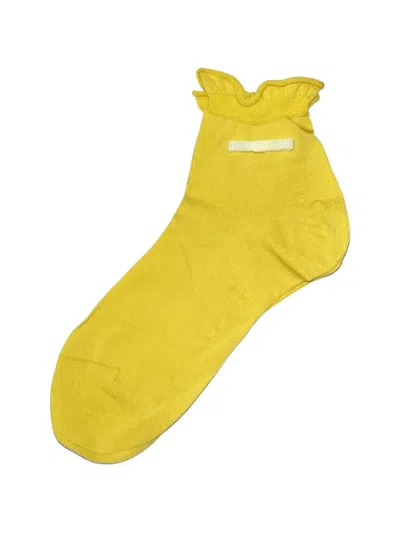 Antipast Ruffled Socks In Yellow
