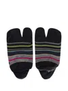 Antipast Stripe-pattern Tabi Socks In Black