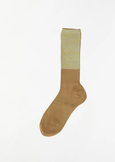 Antipast Two Tone Socks In Brown