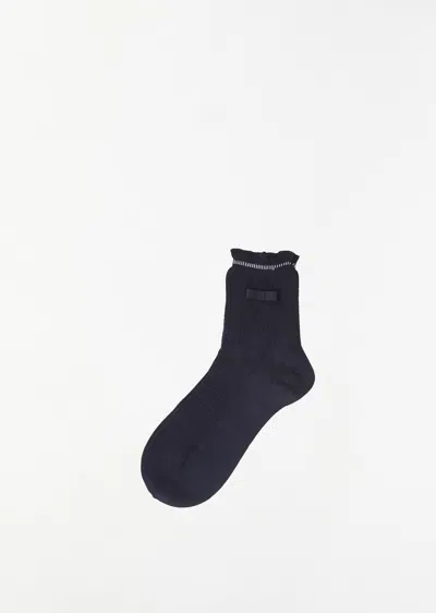 Antipast Waffle Ribbon Socks In Blue