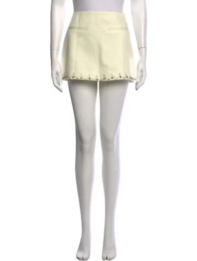 Pre-owned Antipodean Crystal Embellishments Mini Skirt W/ Tags In Yellow