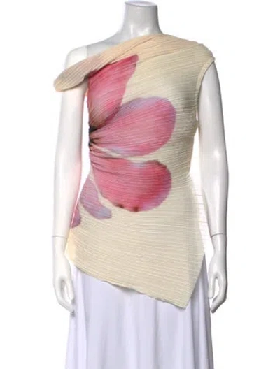 Pre-owned Antipodean Floral Print One-shoulder Top In Multicolor