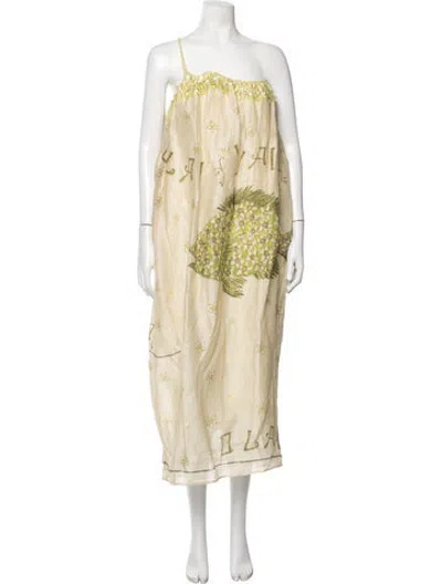 Pre-owned Antipodean Linen Long Dress W/ Tags In Neutrals