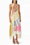 Antipodean Lovers Lane Asymmetrical Flared Dress In Multifloral In Multi
