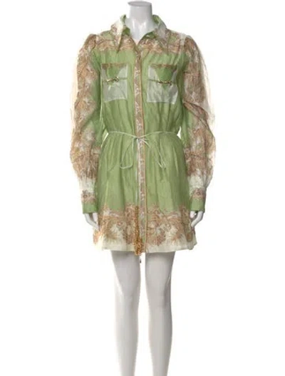 Pre-owned Antipodean Silk Mini Dress W/ Tags In Green