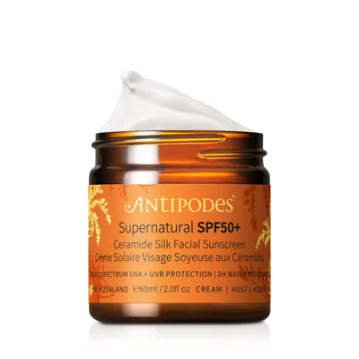 Antipodes Wellness Ltd Antipodes Supernatural Spf50+ Ceramide Silk Facial Sunscreen 60ml In White