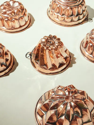 Antique And Vintage 1830s Charles X Copper Decorative Mould  Abask Luxury Gift In Blue