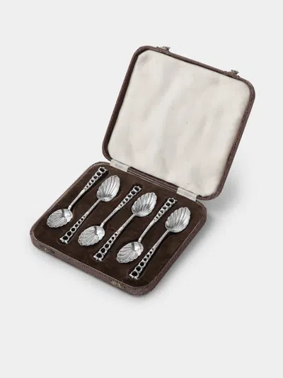 Antique And Vintage 1898 British Chester Sterling Silver Teaspoons (set Of 6)