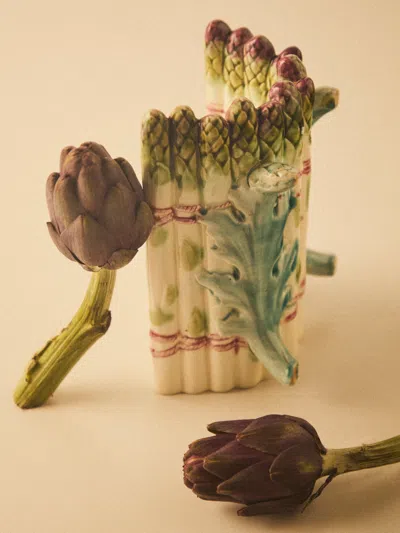 Antique And Vintage 1900s Ceramic Asparagus Basket