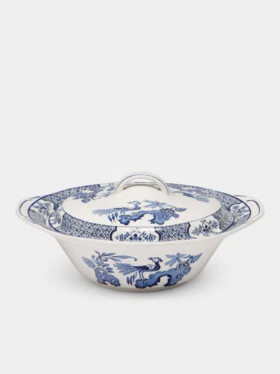 Antique And Vintage 1900s Ceramic Tureen  Abask Luxury Gift In Blue