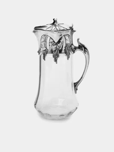 Antique And Vintage 1900s Gallia Silver-plated And Crystal Lemonade Jug In Transparent
