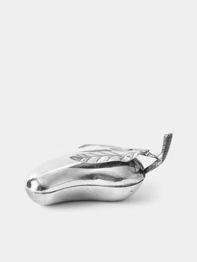 Antique And Vintage 1900s Solid Silver Aubergine Beetle Box