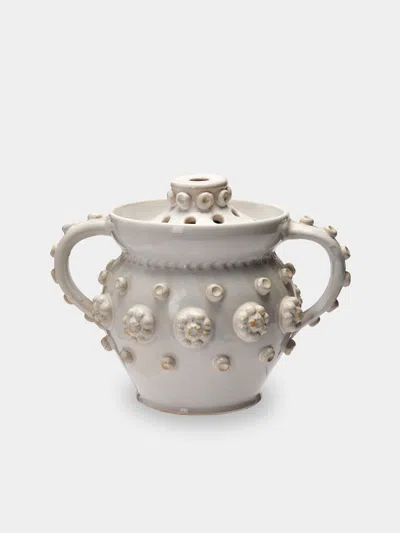 Antique And Vintage 1920s Émile Tessier Ceramic Vase (9in/23.5cm) In White