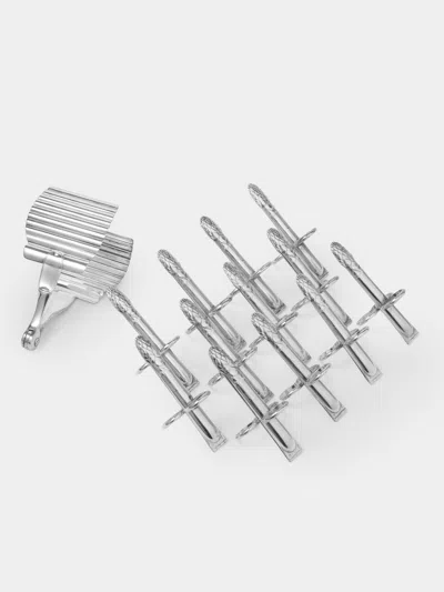Antique And Vintage 1922 Christofle Silver-plated Asparagus Set (set Of 13)