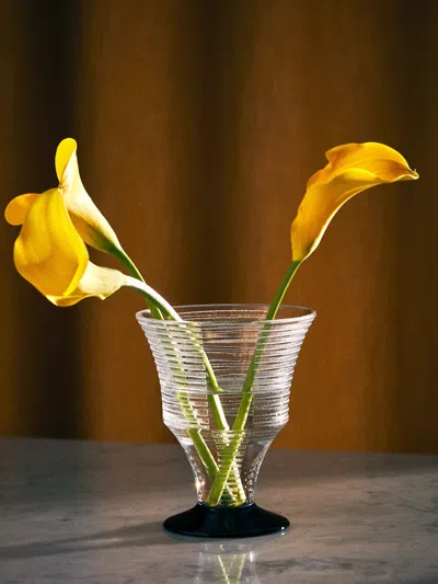 Antique And Vintage 1930s Art Deco Glass Vase  Abask Luxury Gift In Yellow