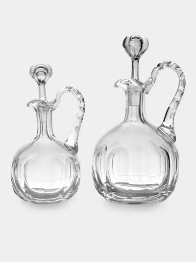 Antique And Vintage 1930s Baccarat Crystal Decanters (set Of 2) In Transparent