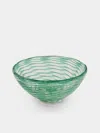 Antique And Vintage 1930s Carlo Scarpa For Venini Glass Bowl In Green