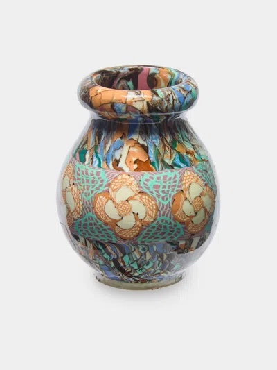 Antique And Vintage 1930s Jean Gerbino Ceramic Vase In Multi