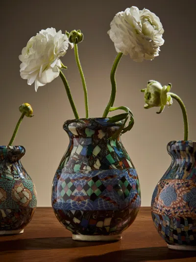 Antique And Vintage 1930s Jean Gerbino Ceramic Vase In Multi