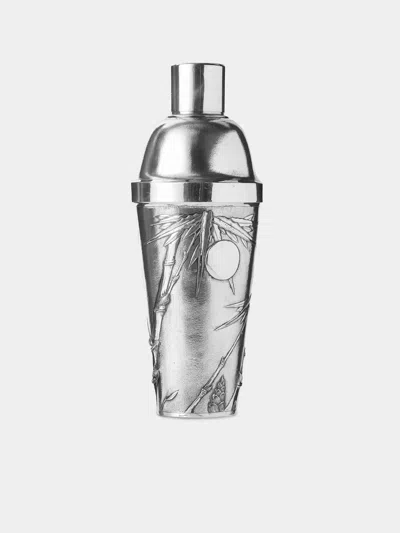 Antique And Vintage 1930s Zeewo Solid Silver Bamboo Cocktail Shaker