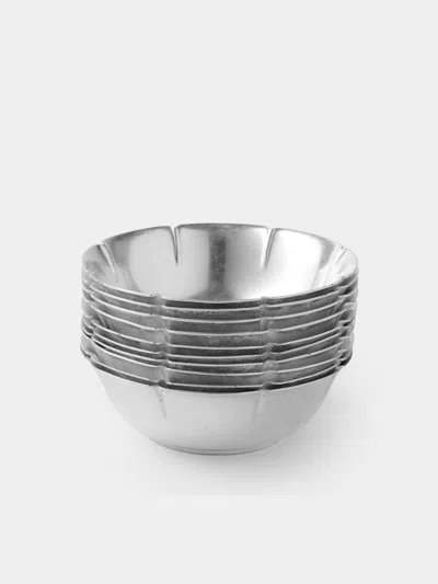 Antique And Vintage 1935 Gio Ponti For Broggi Silver Plated Dessert Bowls (set Of 10)