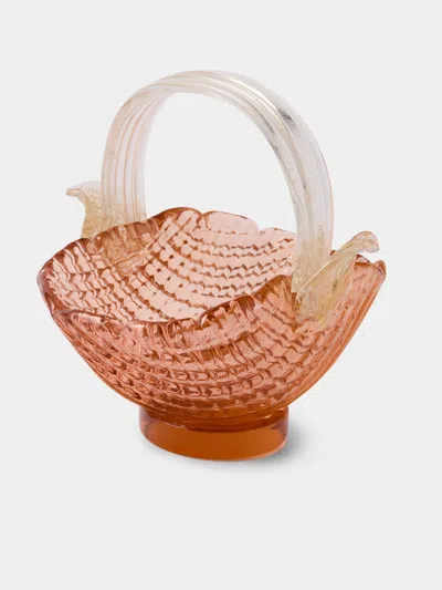 Antique And Vintage 1940 Seguso Glass Basket