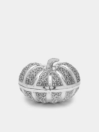 Antique And Vintage 1940s Burmese Sterling Silver Pumpkin Pot