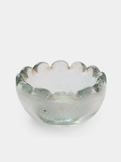 Antique And Vintage 1940s Venini Glass Trinket Bowl In Blue
