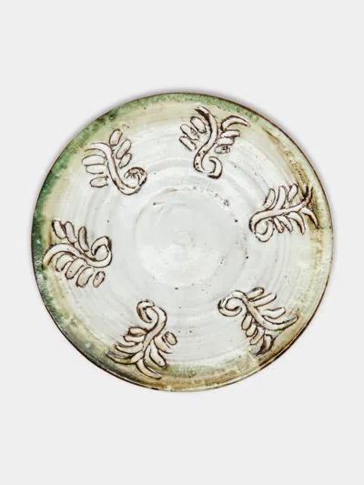 Antique And Vintage 1950s Albert Thiry Ceramic Platter  Abask Luxury Gift In Green