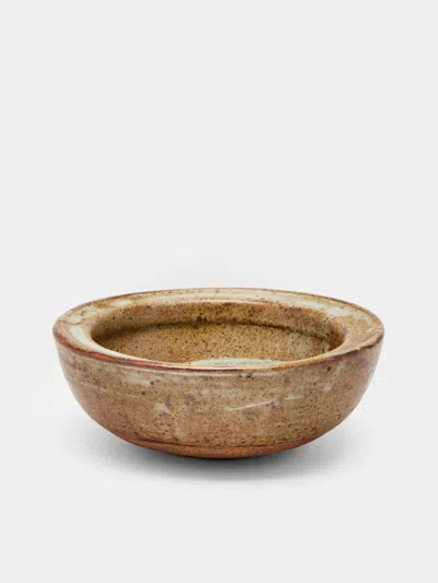 Antique And Vintage 1950s Ceramic Bowl  Abask Luxury Gift In Brown