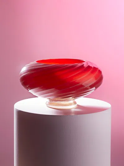 Antique And Vintage 1950s Flavio Poli For Seguso Vetri D'arte Murano Glass Bowl In Multi