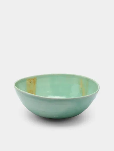 Antique And Vintage 1950s French Ceramic Bowl  Abask Luxury Gift In Green