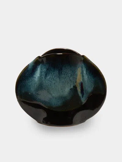 Antique And Vintage 1950s French Ceramic Vase (7.5in/19.5cm) In Blue