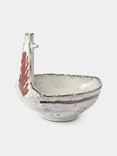 Antique And Vintage 1950s Le Mûrier Ceramic Trinket Dish In Gray