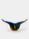 Antique And Vintage 1950s Murano Glass Bowl (16in/40.5cm) In Multi