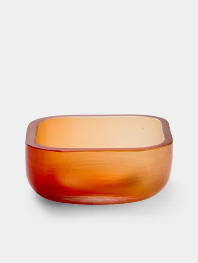 Antique And Vintage 1950s Paolo Venini Glass Bowl In Orange