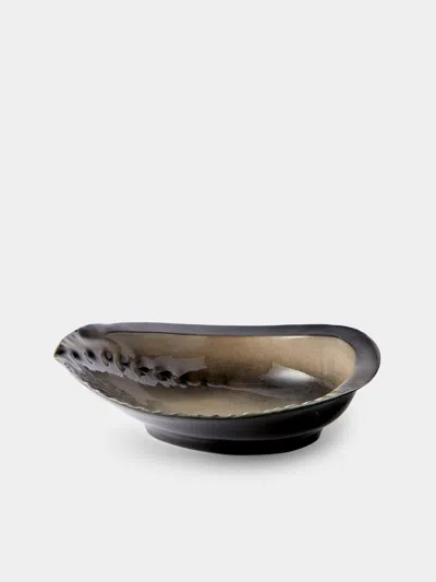 Antique And Vintage 1950s Pol Chambost Ceramic Shell Bowl In Gray